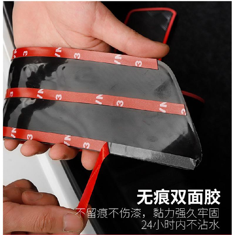 4Pcs Universal Rubber Car Door Scuff Sill Cover Panel Step Protector Bumper Corner Protector 1Pc Rubber Car Accessories Rear Guard Bumper Scratch Prot