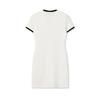 FILA Original Color Block Edge Fashion Simple Classic Retro Casual Versatile Comfortable Round Neck Slim Short Sleeve Dress F51W629301FWT