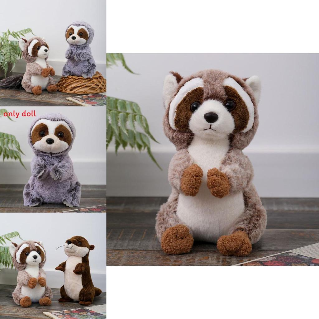 Cute Otter Sloth Raccoon Cartoon Plush Doll For Kids And Collectors