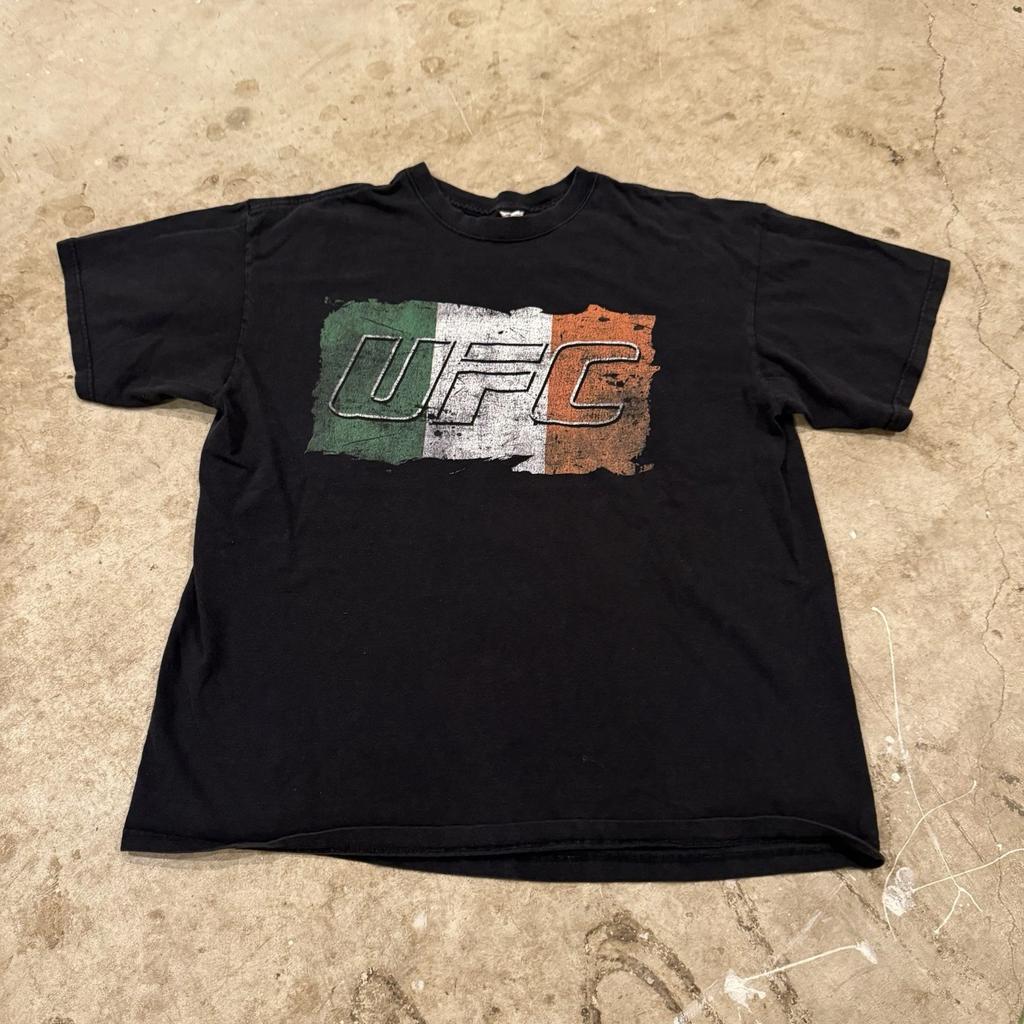 UFC Ireland Flag Conor Mcgregor Black T T-Shirt Size XL (Fits Large) MMA