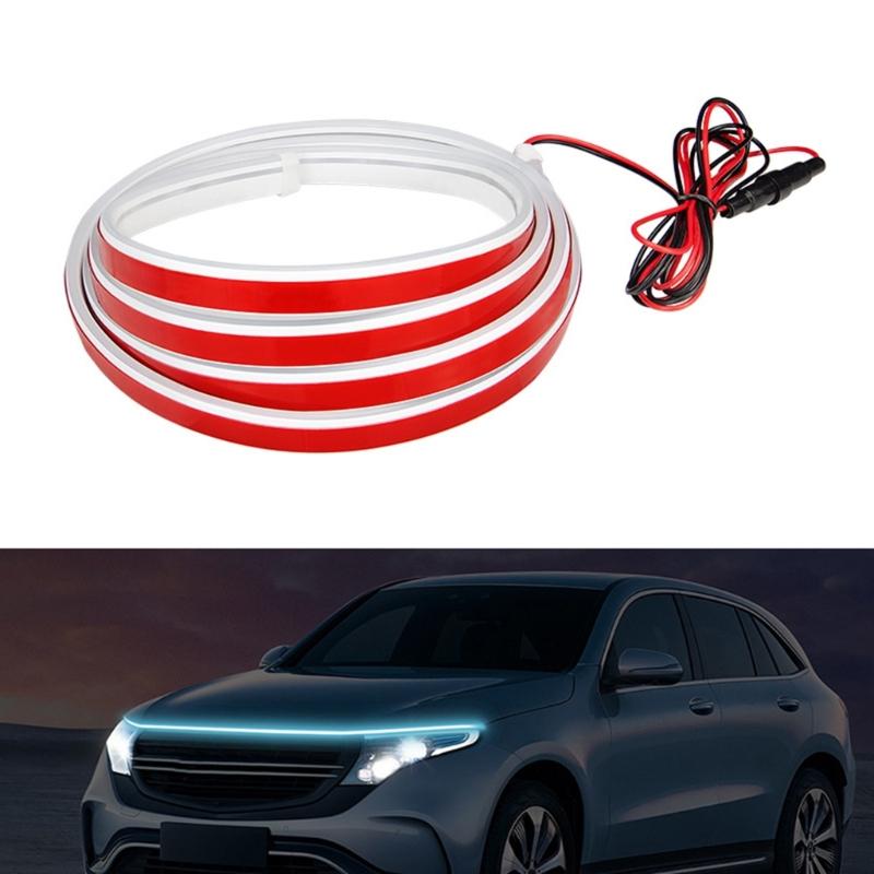 LED-Streifenlichter für das Auto außen, flexibler LED-Streifen für die Motorhaube, Tagfahrlicht, kompatibel für Autos, SUVs, LKWs