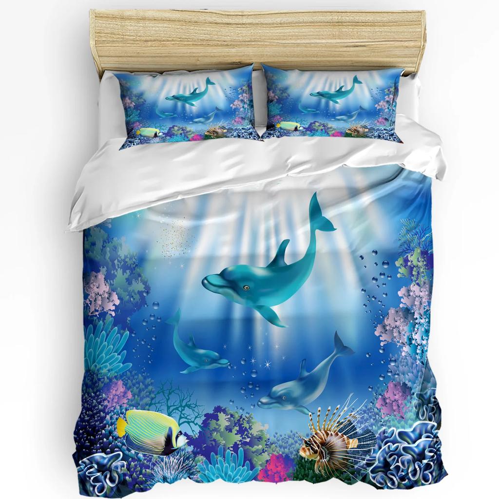 Jungle Lantern Purple Flower Nature Duvet Cover 3pcs Bedding Set Home Textile Quilt Cover Pillowcases Room Bedding Set No Sheet