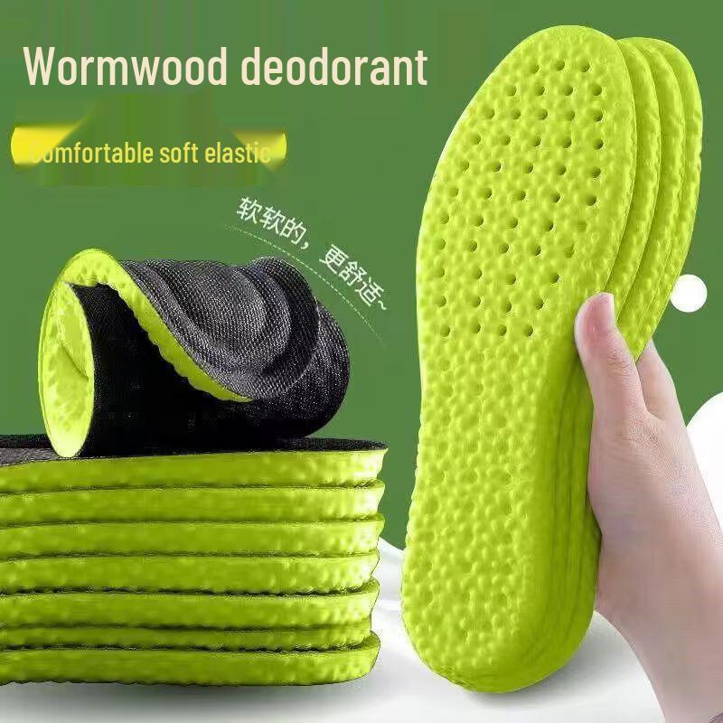 Men's Thick Sports Insole: Soft, Sweat-Absorbing, Odor-Resistant for Summer Comfort.