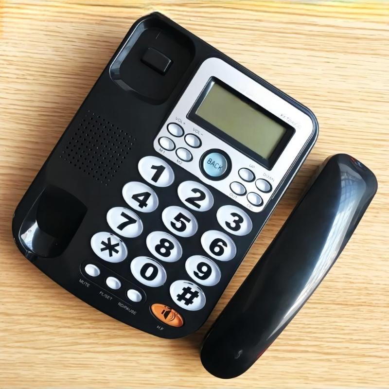 Desktop Landline for Seniors Large Buttons and Corded Phone with LCD Caller Display Speed Dial for Home Hotel and Office