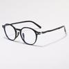 Japanese-style anti-blue light women's black frame ultra-light oval versatile eyeglass frames for men tr Korean Style