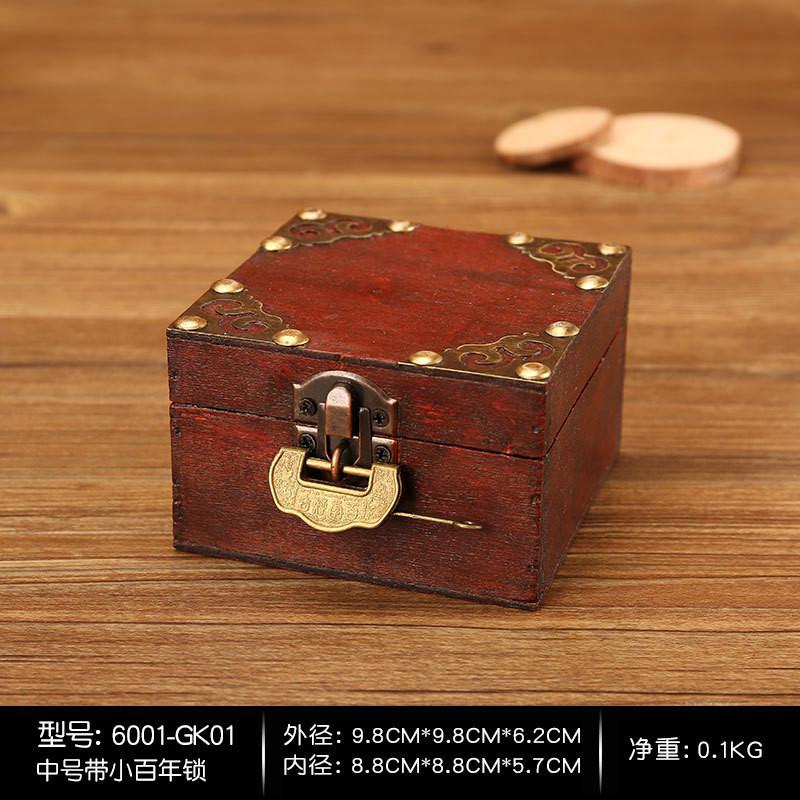 Vintage Storage Wooden Box With Lid For Bedroom Desk Organization And Decor Home