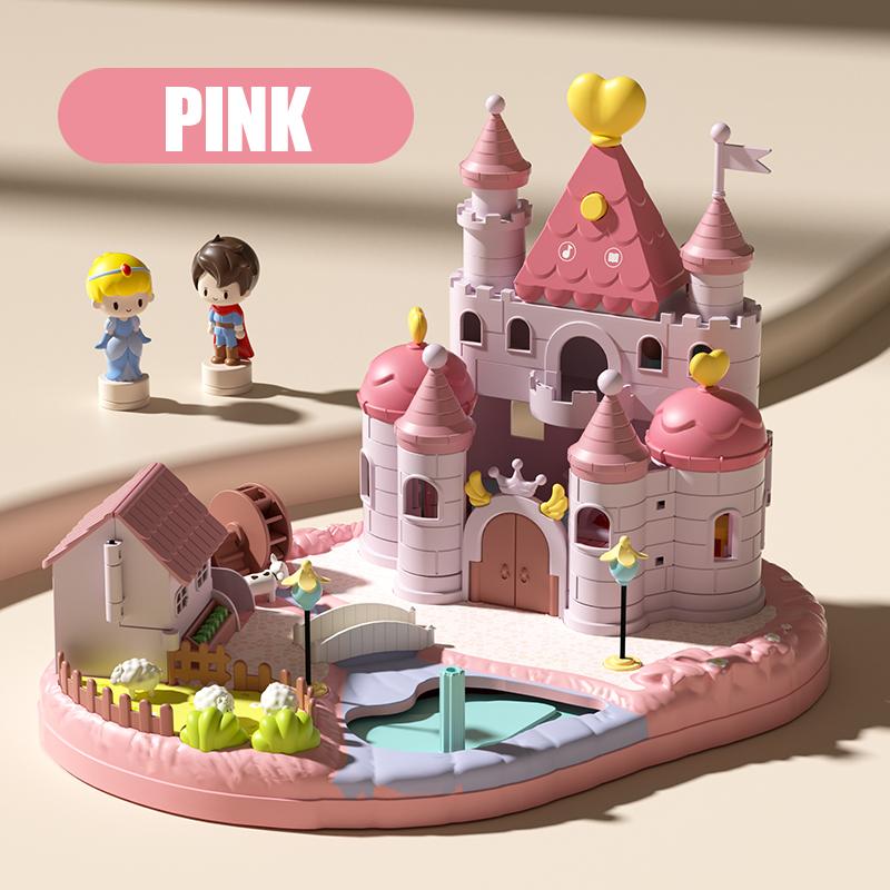 Play House Set Princess Dream Castle Magnetic Building Model Kid Gift Educational Girl Toy Parent Child Interaction  Castle розовый