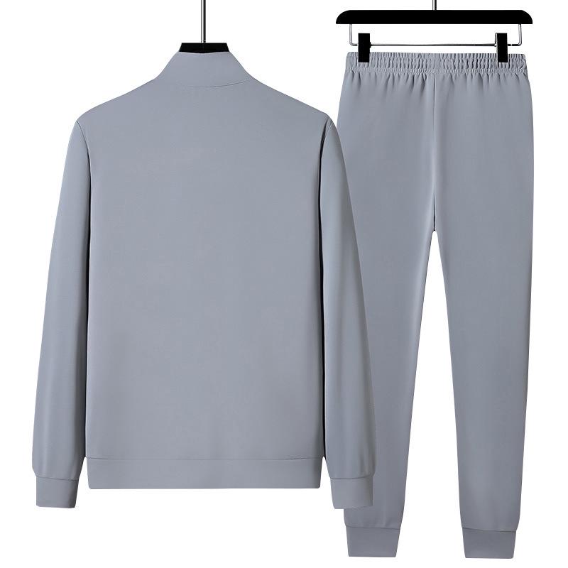 Men's Stand-Up Collar Sports Suit - Casual Loose Two-Piece Set for Running & Fitness