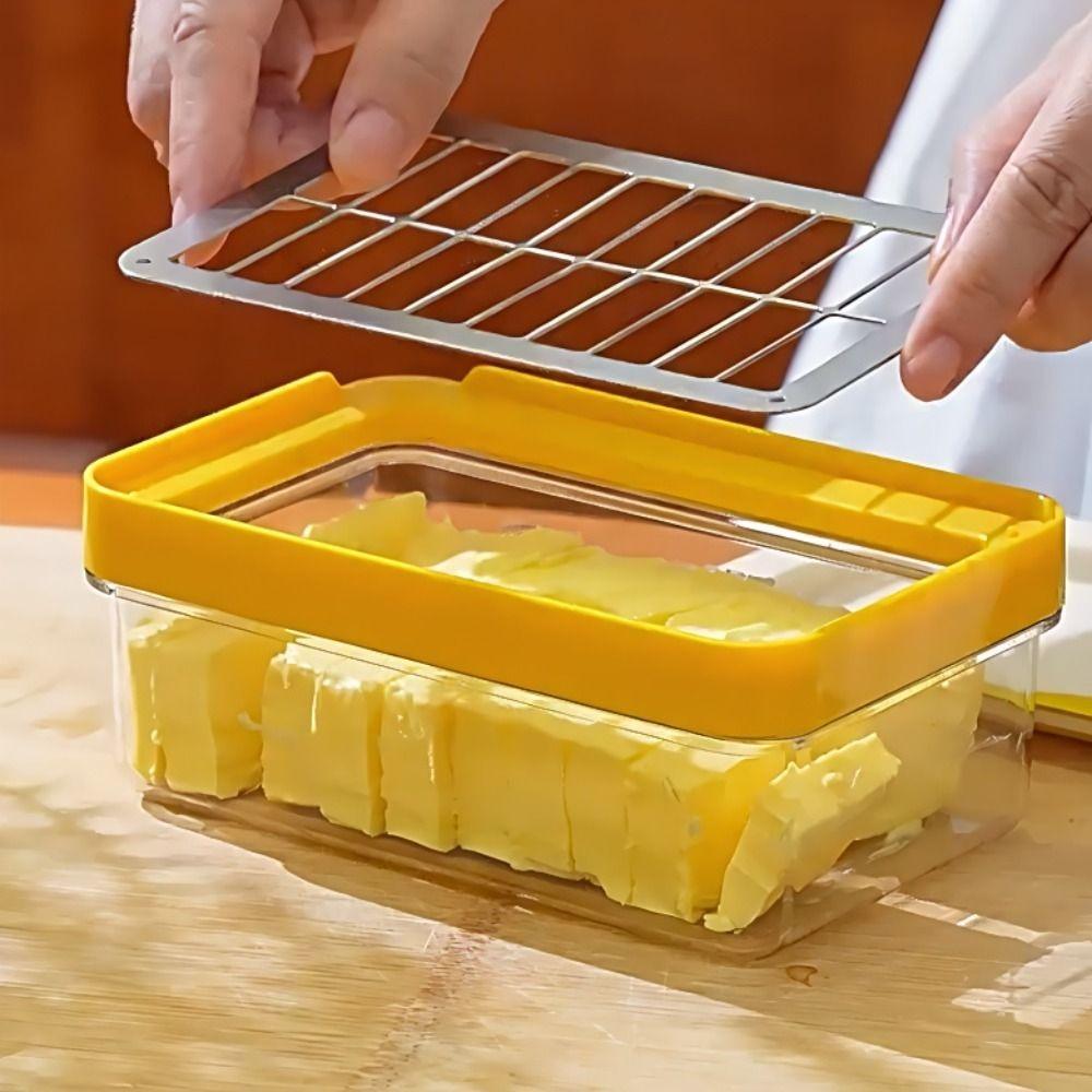 Leak Proof Butter Preservation Box Transparent Butter Slicer Box Creative Butter Keeper  Lunch