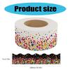 65.6feet Scalloped Rolled Border Trim with Colorful Dot Pattern for School, Classroom & Office Whiteboard Decoration