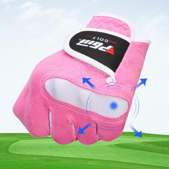 1 Pair PGM Anti-slip Breathable Micro Fiber Leather Left and Right Hand Glove for Women