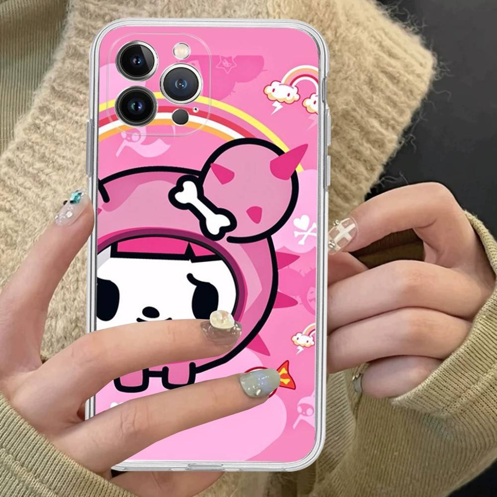 Fashion Brand T-Tokidoki Phone Case For IPhone 17 16 15 14 13 11 12 Pro Max 16 Plus Transparent