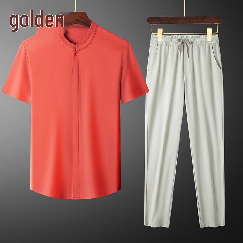 JinJu Men s Summer Chinese Style Casual Collection XL