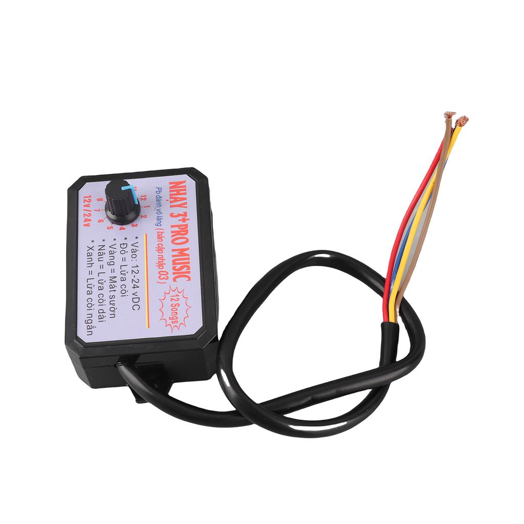 Car Horn Controller Electric Horn Speaker Sound Control Unit with 12 Sound Effects Switching 12 24V for Car Truck