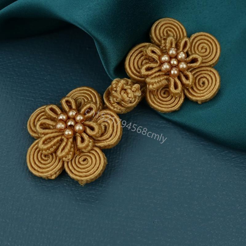 10 Paar Blume Chinesische Handgefertigte Cheongsam Knöpfe Nähen Knoten Verschluss DIY Handarbeit Nationale Kleidung Zubehör 6XDE