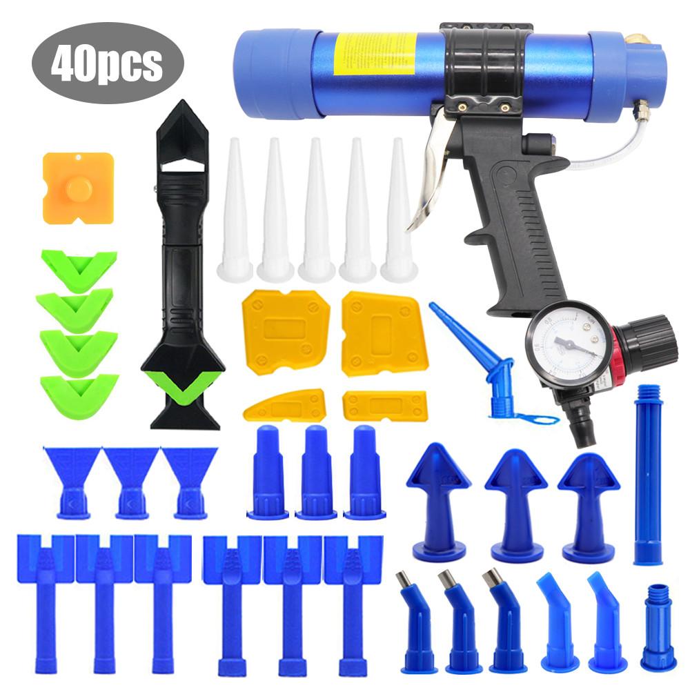 310ML Luft-Kartuschenpresse/ Pneumatischer Kartuschenspender Silikondichtstoff-Applikator Glasverklebungswerkzeug Bau-Kartuschenpresse