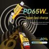 Four-in-One PD65W Multifunctional Charging Cable for Apple & Type-C Devices