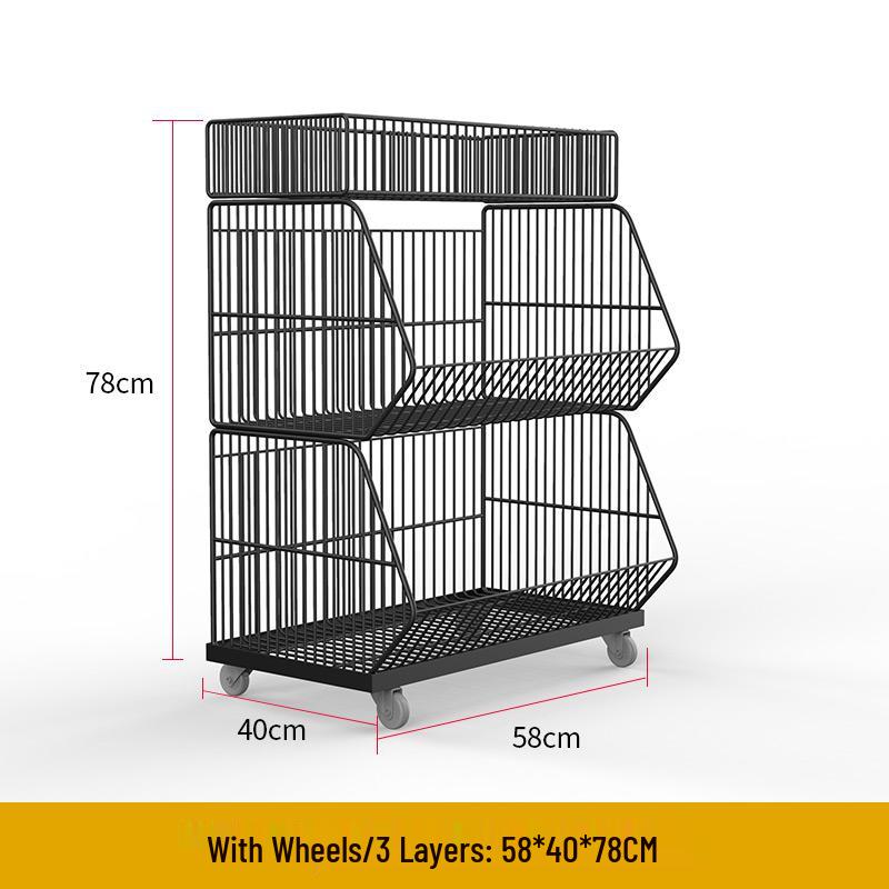 Multi-Layer Stackable Display Basket for Snacks & Vegetables