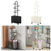 Indoor Basketball Storage Rack Volleyball Stand for School Home Kindergarten Black