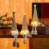 Christmas Led Lighted Plush Toy With Glittering Face Mask For Holiday Decor