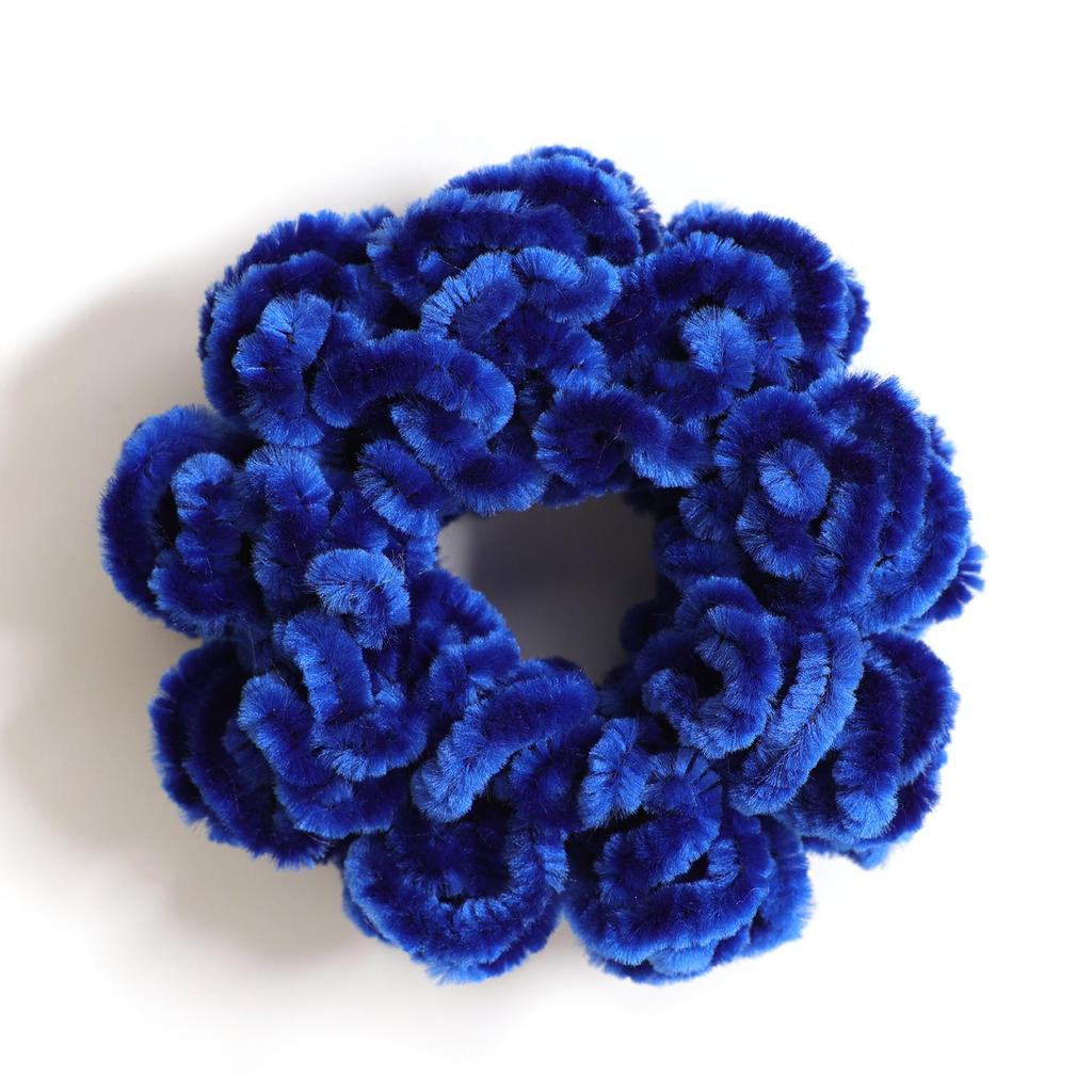 Ethnic Wool Knitted Scrunchies: Spring & Autumn Style Hair Accessories for Women