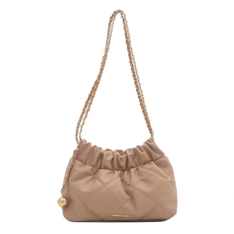 

Модна плісирована сумка-мессенджер з м’яким обличчям великої місткості Нова весна 2024 р. Сумка через плече в іноземному стилі з вишивкою ниткою на шнурку на ланцюжку хакі