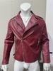 European Fashion Slim Lapel Windproof Men's Motorcycle Leather Jacket for Spring and Autumn