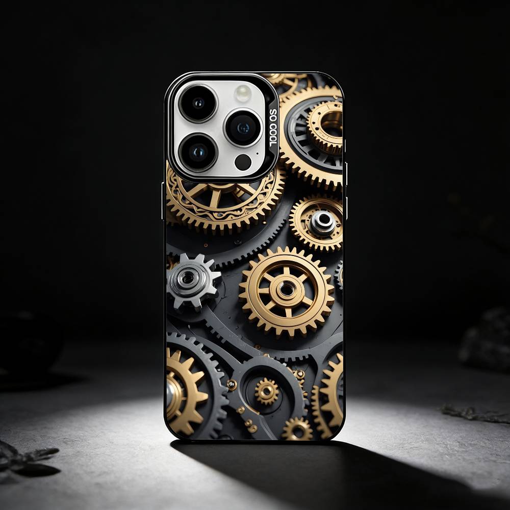 

Steampunk Gear Mechanical COOL Phone Case For iPhone 17,16,15,14,13,12,11 Plus,Pro Max,XS,Colored silver phone case iPhoneXSMAX
