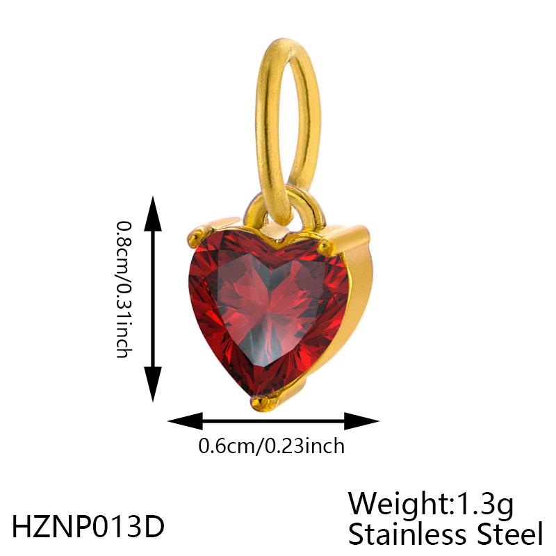

CARLIDANA Fashion Zircon Small Love Charm Women Rhinestone Stainless Steel Round Heart Charms Pendants Necklace Jewelry Making