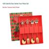 Christmas Cartoon Stainless Steel Spoon & Fork Set – Festive Cutlery with Gift Box
