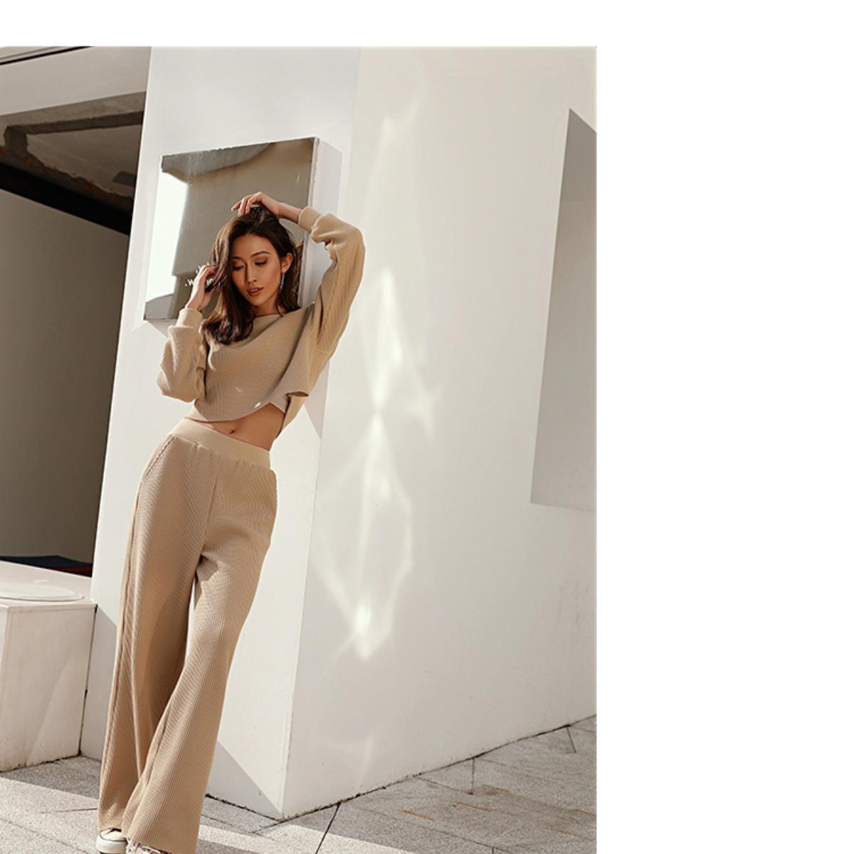 

Европейский и американский женский осенне-зимний повседневный свитшот, комплект из двух предметов - Коллекция 2023 Small хаки