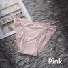 Ice Silk Girls Panty Women's Sensual Spaghetti Straps Breathable Cotton Crotch Low Waist Lace Edge Panties