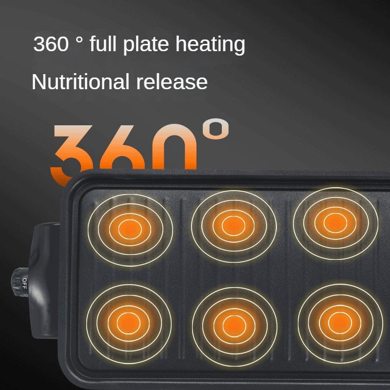 220V Household Electric Grill Pan Multifunctional Non-stick Barbecue Grill Machine Fast Heating Cooking
