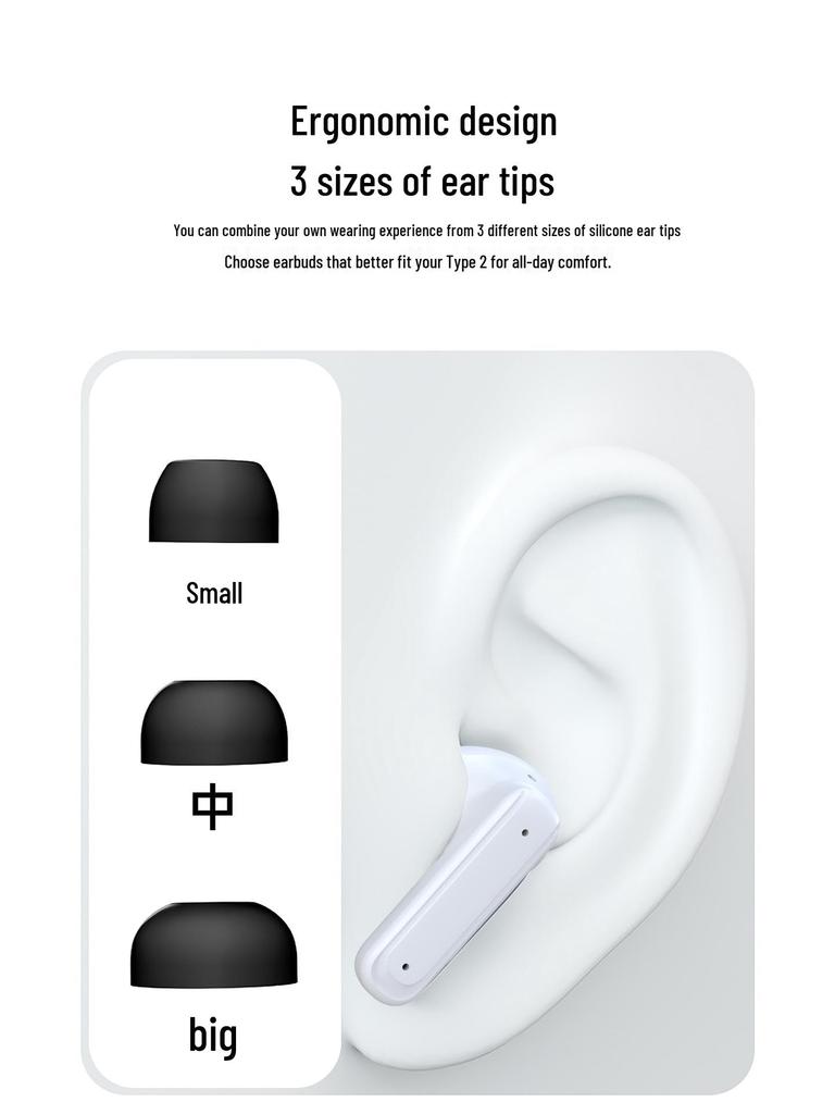 New UI ANC Wireless Bluetooth Earbuds with Digital Display and Smart Screen for Sports