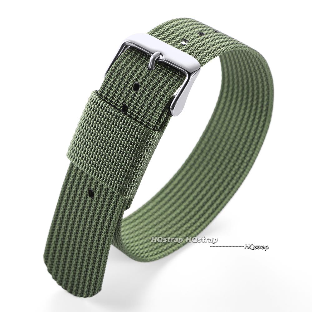 Ribbed Nylon 18mm 20mm 22mm Watch Band Men Women Straps Woven Canvas Bracelets Sport Wristbands Breathable Replacement Belt