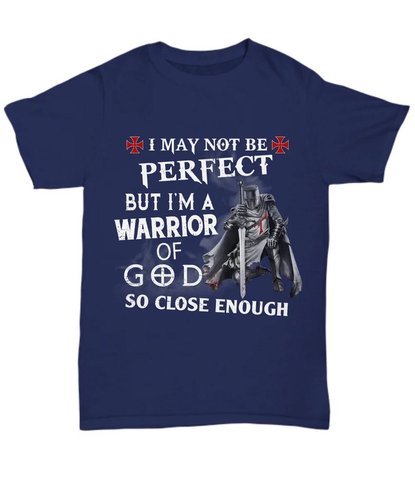 Christian Knight Templar TShirt I Am Warrior Of God Tee Mens Summer Cotton Short Sleeve ONeck T Shirt Gifts New S3XL