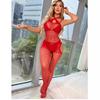 European and American Erotic Underwear, Solid Color One-piece, Net, Cut-out, Sexy and Passionate One-piece Socks In Stock