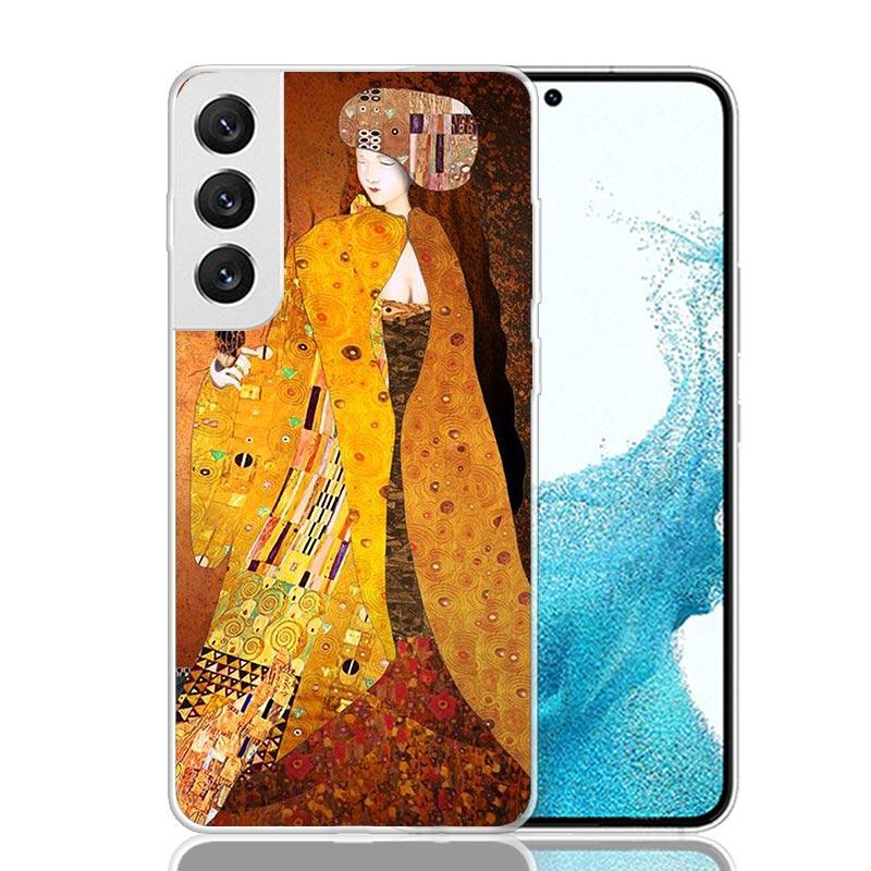 Kiss by Gustav Klimt Desig For Samsung Galaxy S25 S24 S23 S21 S22 Ultra Phone Case S10 Plus S20 FE + Housing Shell Coque Cover
