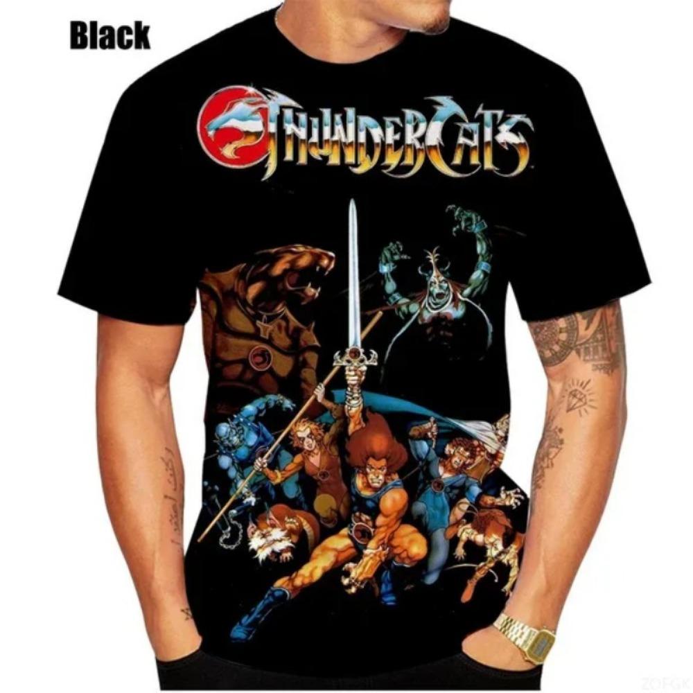 Anime ThunderCats 3D Classic T-Shirt War Shirt Men's Fashion T-Shirt Women Casual Top