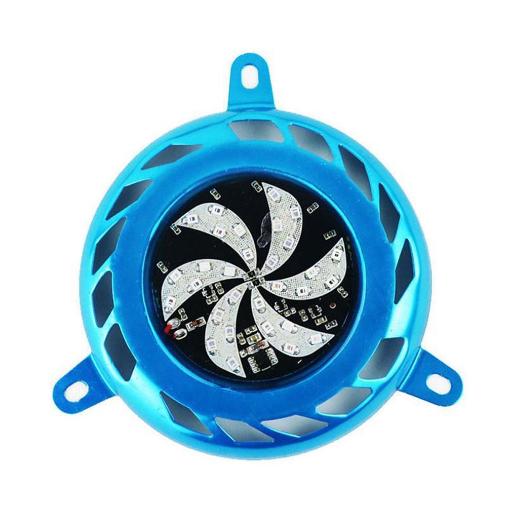 Cubierta Air Blade para Motocicleta Protector de Calor para Radiador Cubierta Protectora con Luz LED Colorida Cubierta para Radiador Rejilla Protectora para Ventilador Rotatorio