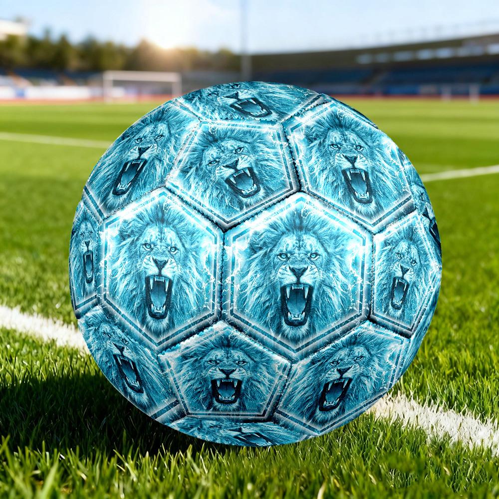 1pc Lions Roar Soccer Ball Size 5,Suitable for Practice Matches/Training, Ideal for Indoor and Outdoor Sports. C63026