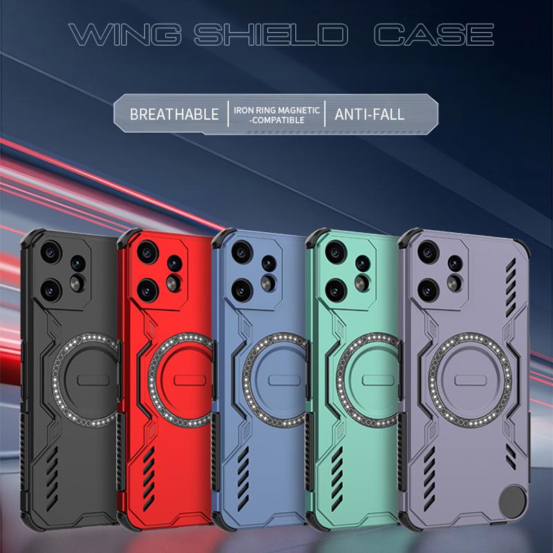 KEYSION Hollow Heat Dissipation Case for Nothing CMF Phone 2 Pro Magnetic Cooling Shockproof Phone Cover for for CMF Phone 2 Pro