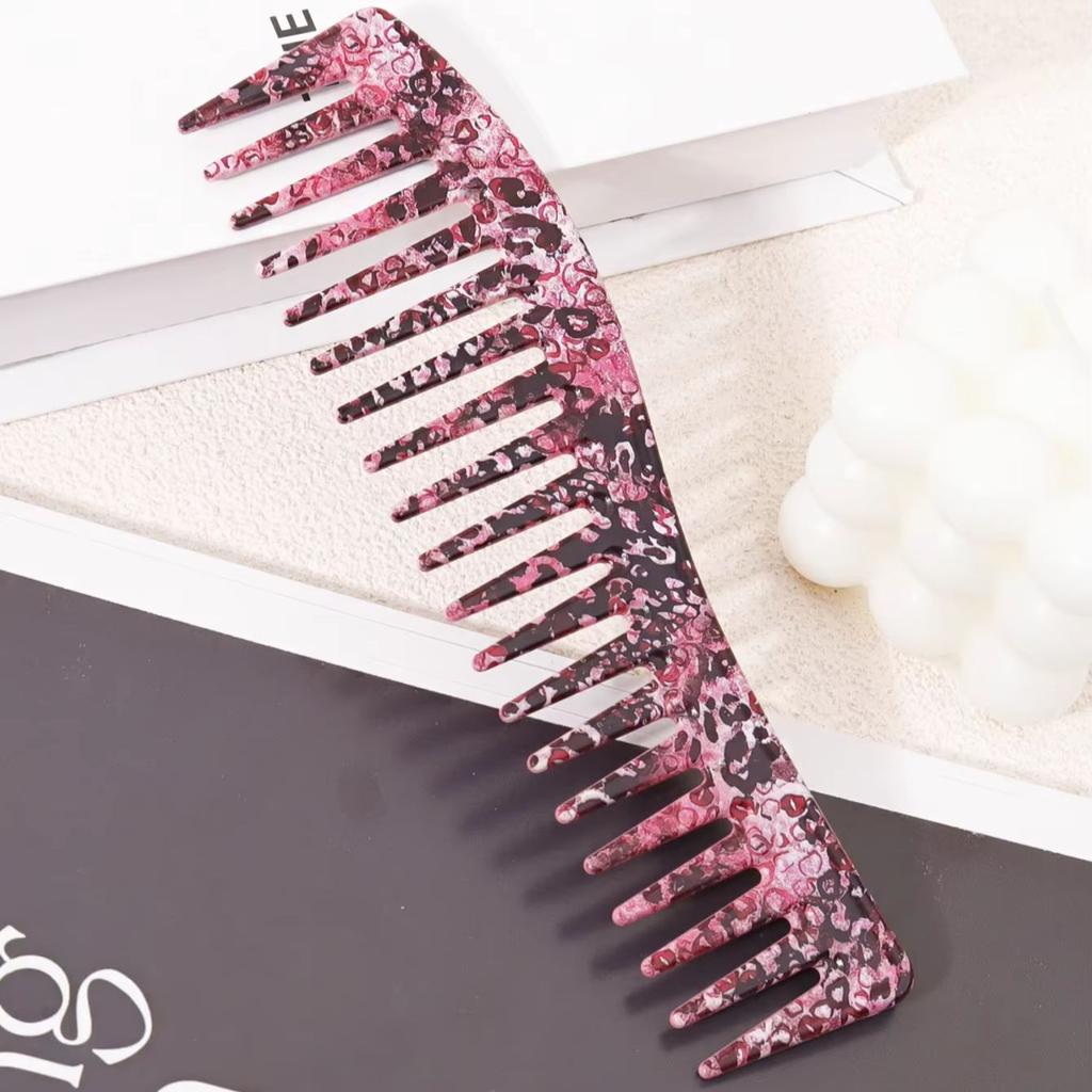 1pc Animal Pattern Styling Comb - Ergonomic Wide Toothed Comb Suitable for All Hair Types, Durable ABS Handle