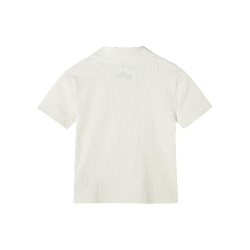 (WMNS) PUMA Logo Polo Shirt 'Beige Red' Women's 626863-65