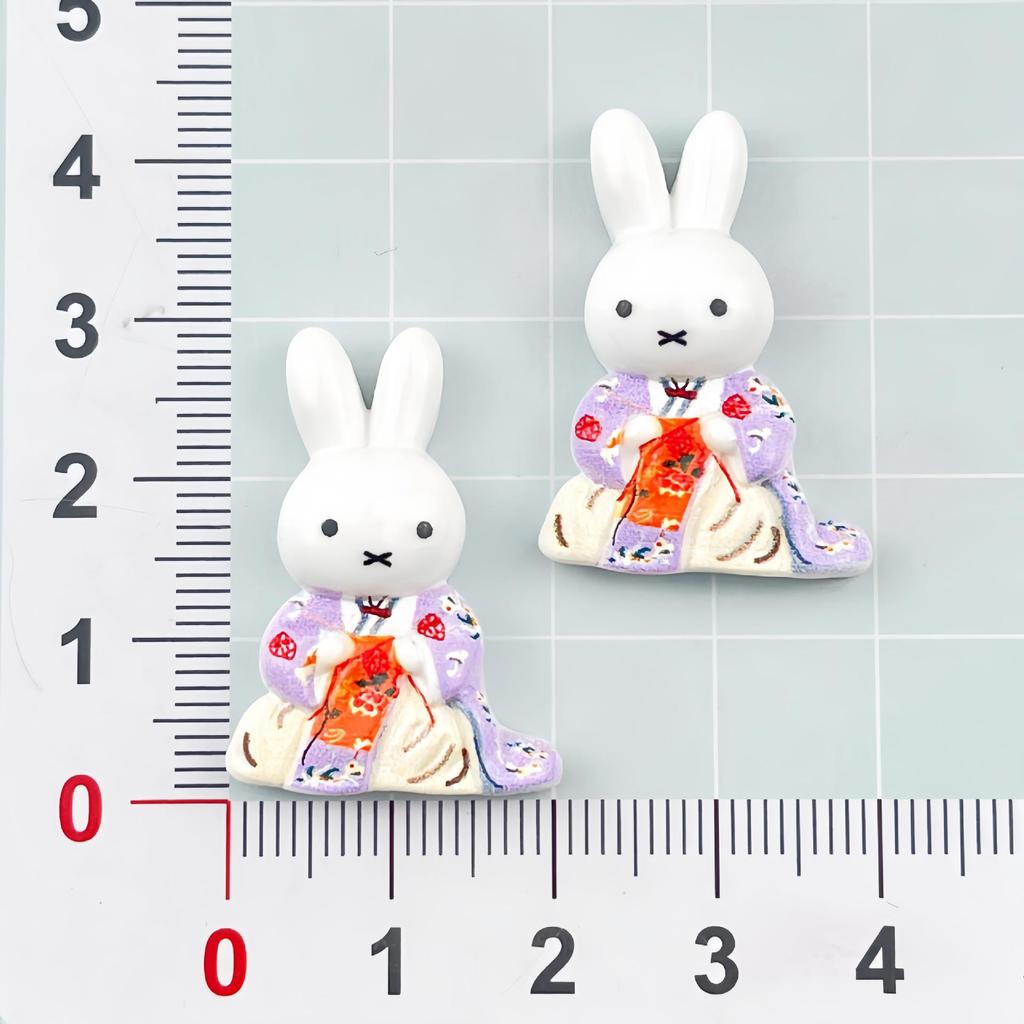Cartoon Flirty Rabbit Resin Accessories: Handmade Hair Clips, Keychains, Phone Cases, Refrigerator Magnets