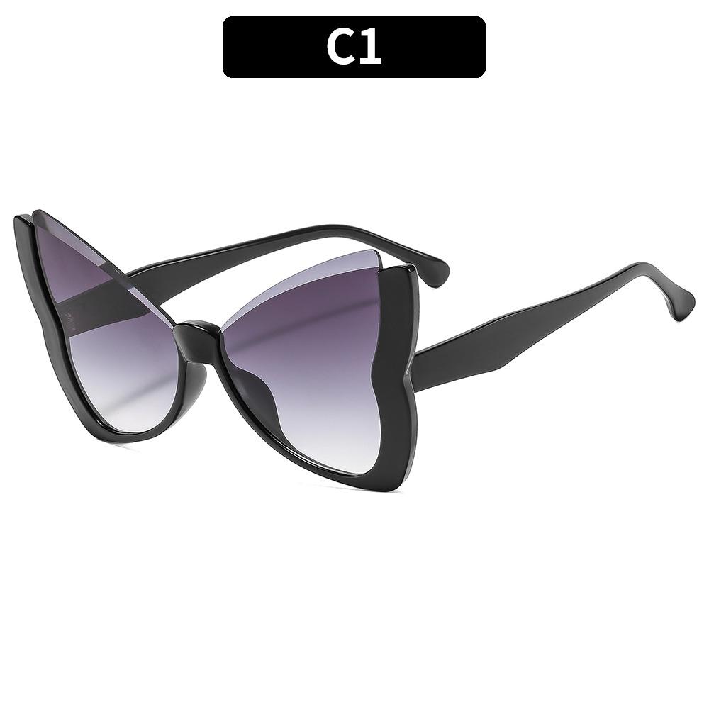 Ladies sunglasses, fashionable butterfly half-frame sunglasses
