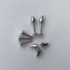 Punk Silver Color Rivet Stud Earrings for Women Men Sweet Cool Metal Smooth Geometric Piercing Earrings Y2K Halloween Jewelry