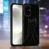 Hand Gesture Phone Case Black Silicone Soft For Samsung S25,S24,S21,S22,S23,S30,Ultra,S20,Plus,Fe,Lite