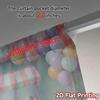 2pcs, 2D FLAT PRINTING Curtains (Without Rod) Sweet Pastel Cart Modern Creative Curtains Prints Light Filtering Curtains Home