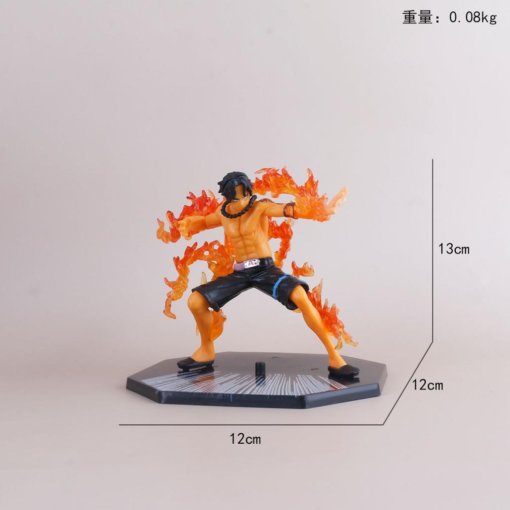New One Piece Anime Figure Fire Fist Luffy Ace Sanji Battle Model Dolls PVC Sabo Action Figurine Zoro Ghost Three-Knife Toys